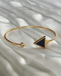 GEOMETRIC TRIANGLE OPEN CUFF BRACELET